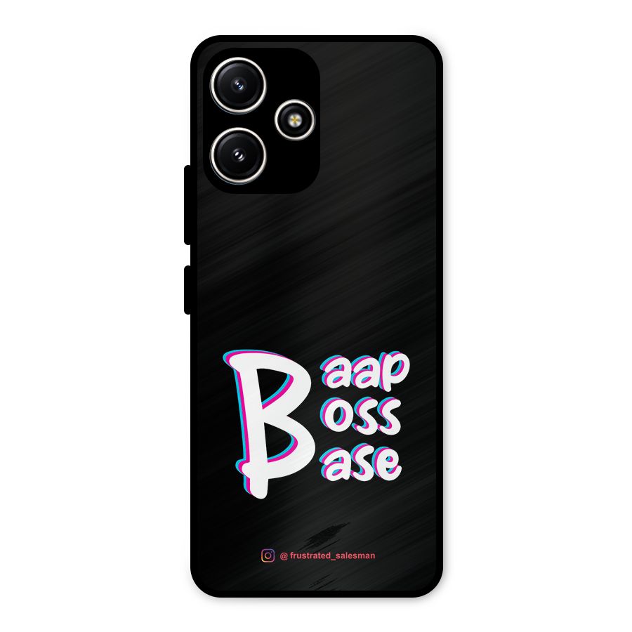 Baap Boss Base Black Metal Back Case for Poco M6 Pro