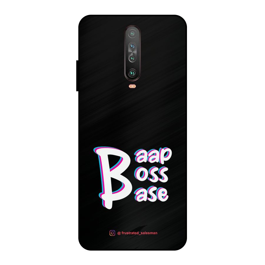 Baap Boss Base Black Metal Back Case for Poco X2