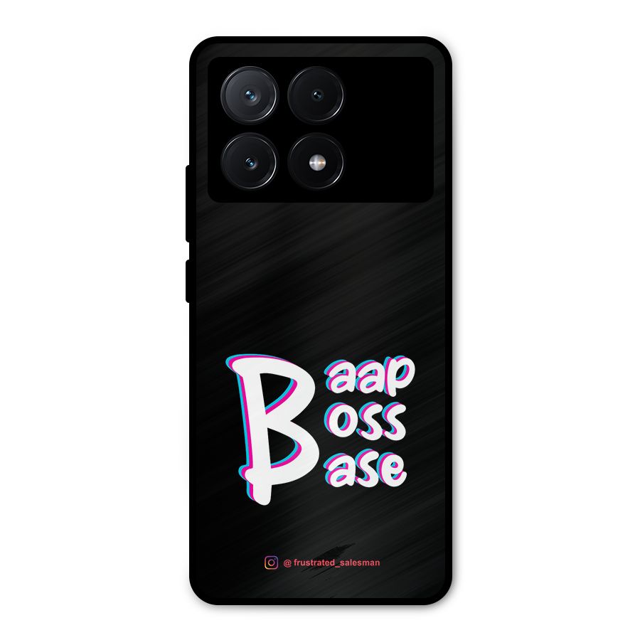 Baap Boss Base Black Metal Back Case for Poco X6 Pro