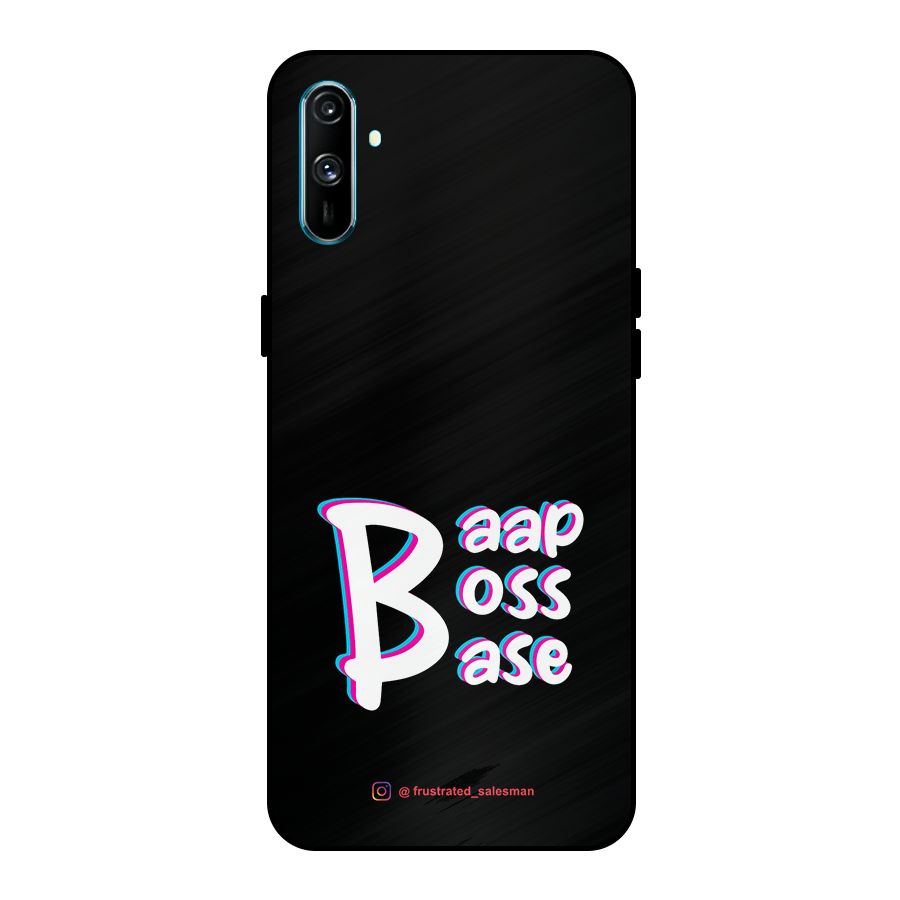 Baap Boss Base Black Metal Back Case for Realme C3