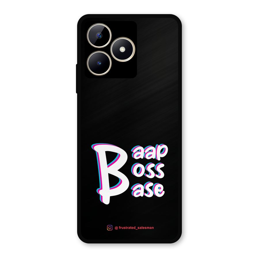 Baap Boss Base Black Metal Back Case for Realme Narzo N53