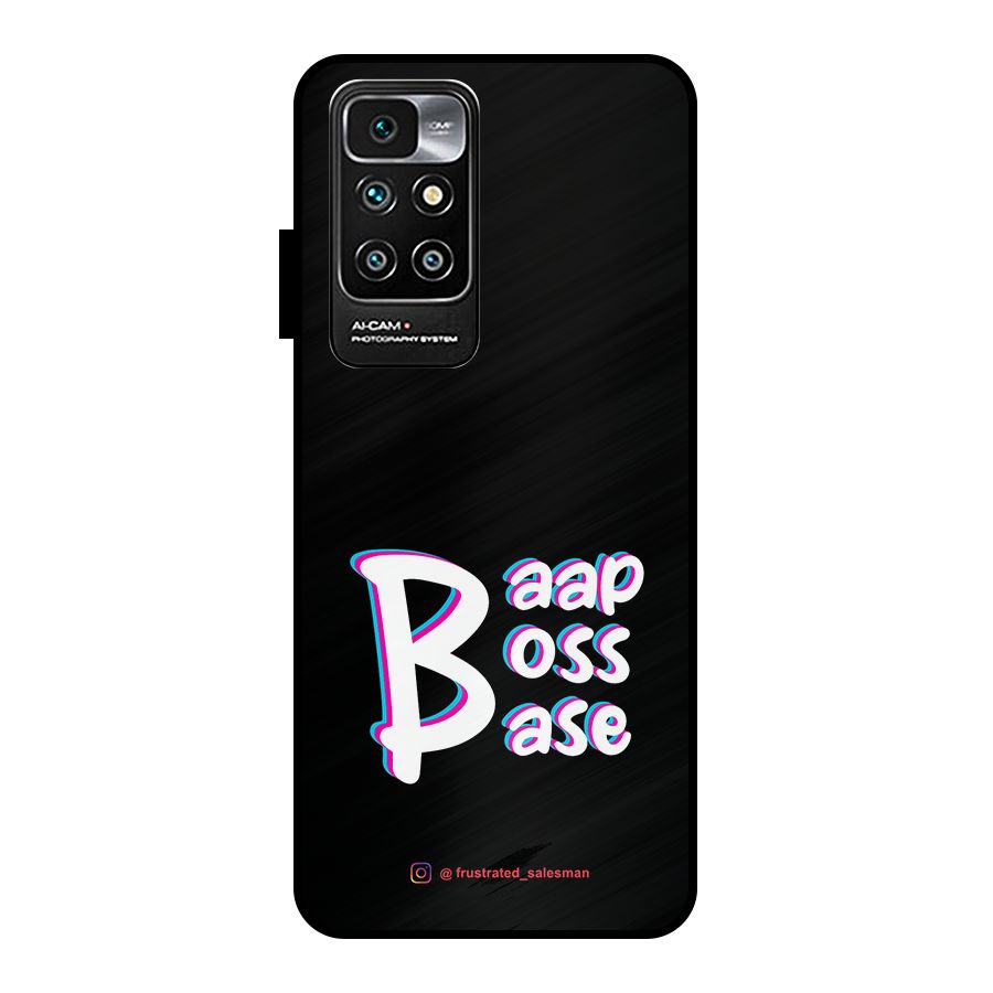 Baap Boss Base Black Metal Back Case for Redmi 10 Prime