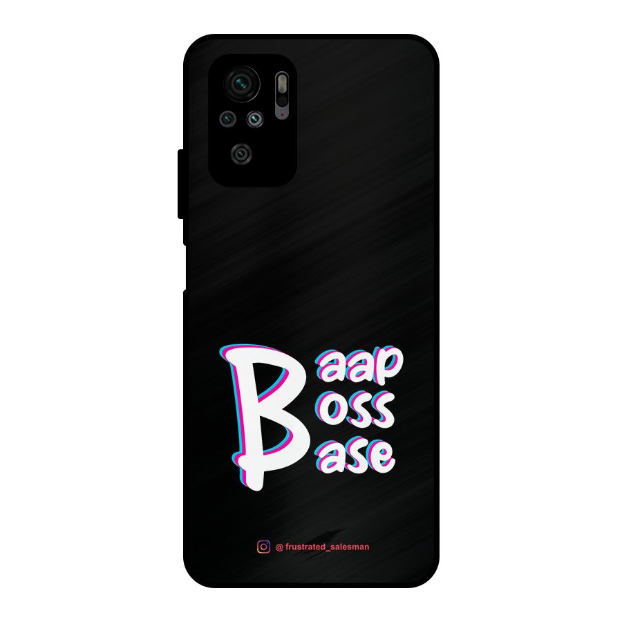 Baap Boss Base Black Metal Back Case for Redmi Note 10S