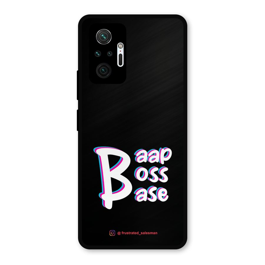 Baap Boss Base Black Metal Back Case for Redmi Note 10 Pro