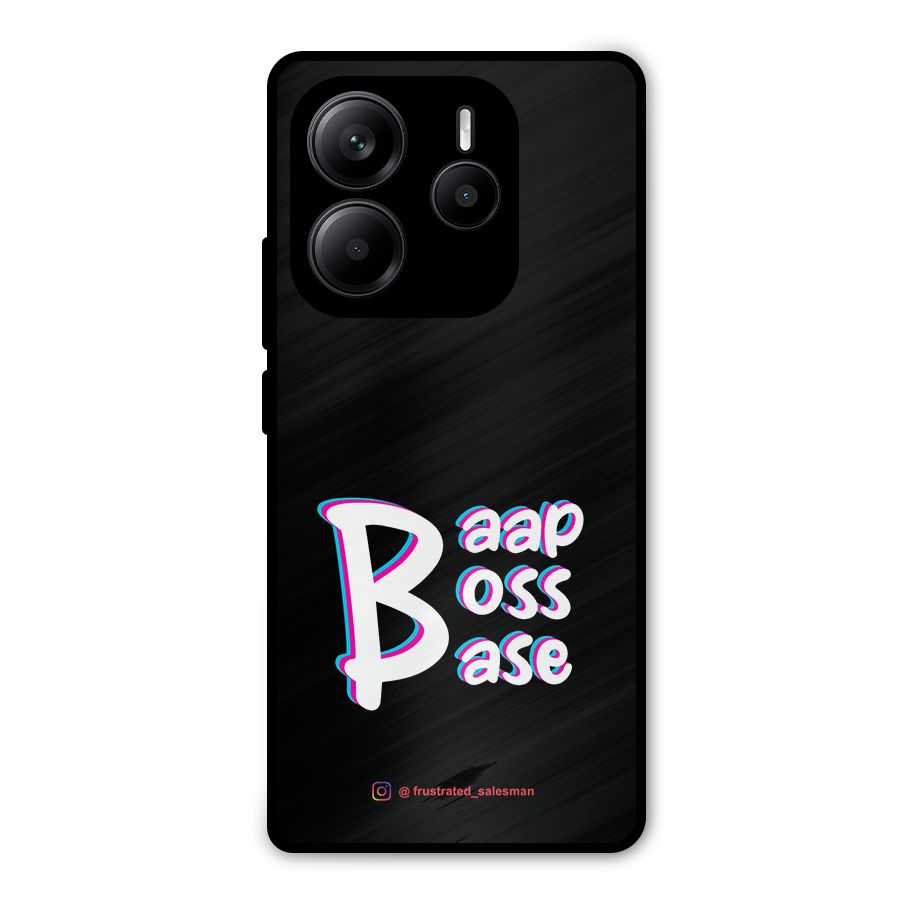 Baap Boss Base Black Metal Back Case for Redmi Note 14 5G