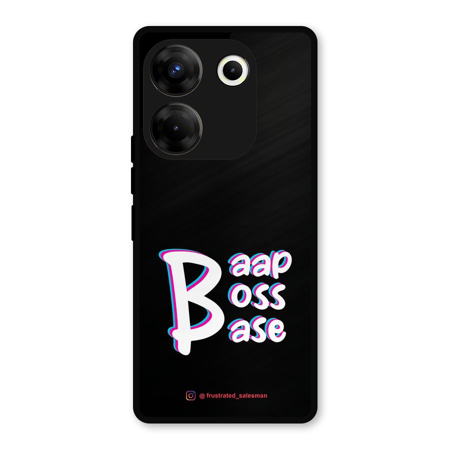 Baap Boss Base Black Metal Back Case for Tecno Camon 20 Pro