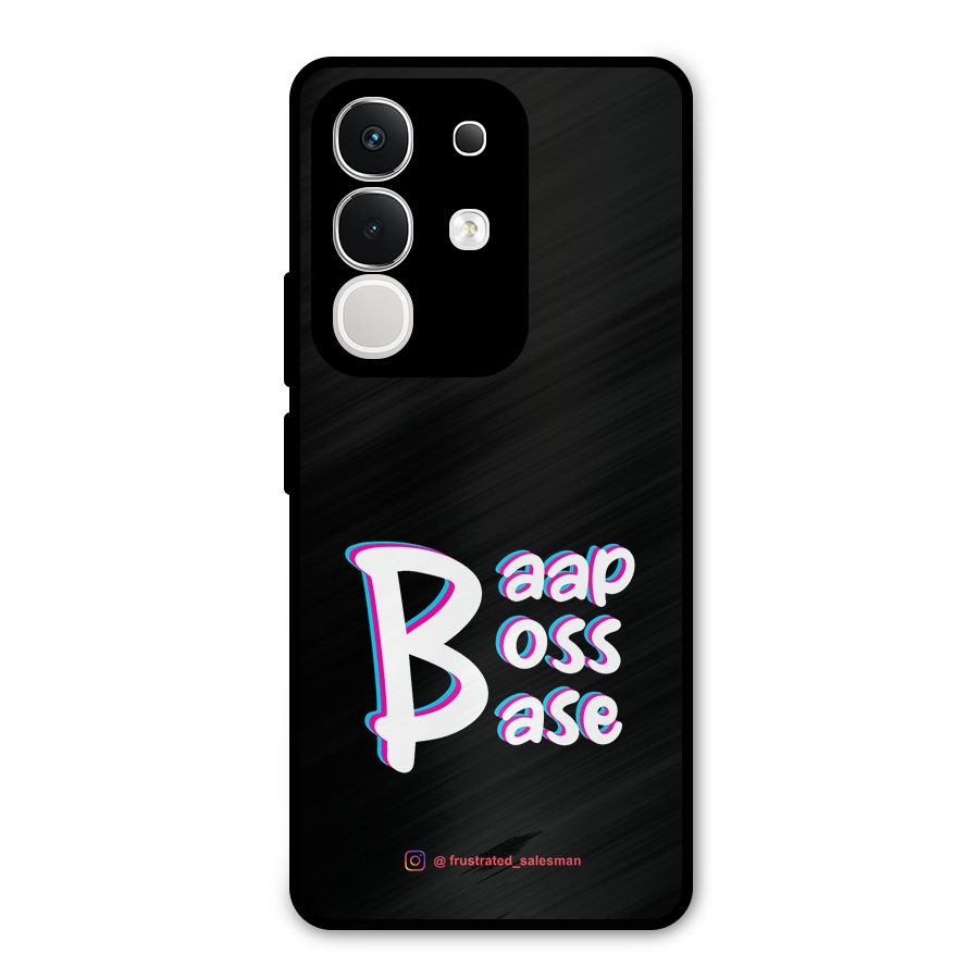 Baap Boss Base Black Metal Back Case for Vivo T4x