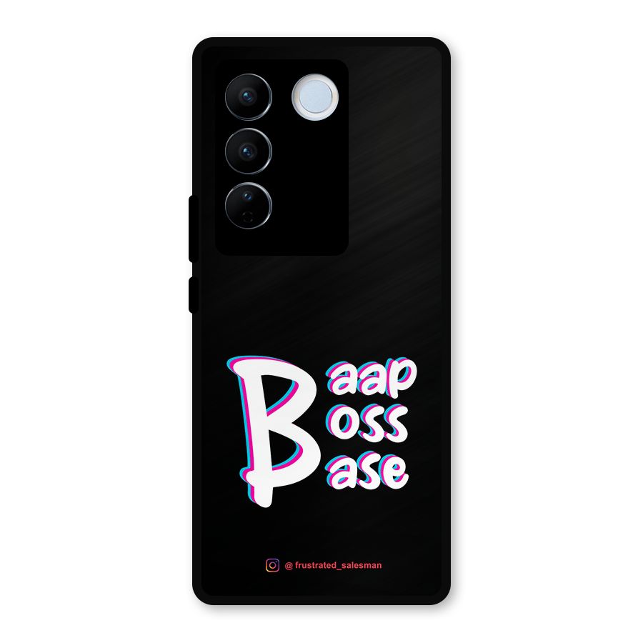 Baap Boss Base Black Metal Back Case for Vivo V27 Pro