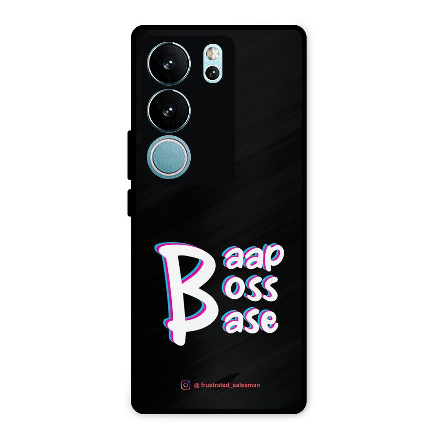 Baap Boss Base Black Metal Back Case for Vivo V29 Pro