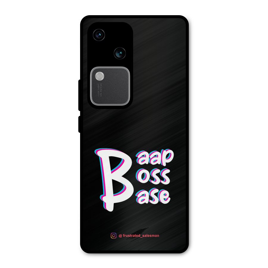 Baap Boss Base Black Metal Back Case for Vivo V30