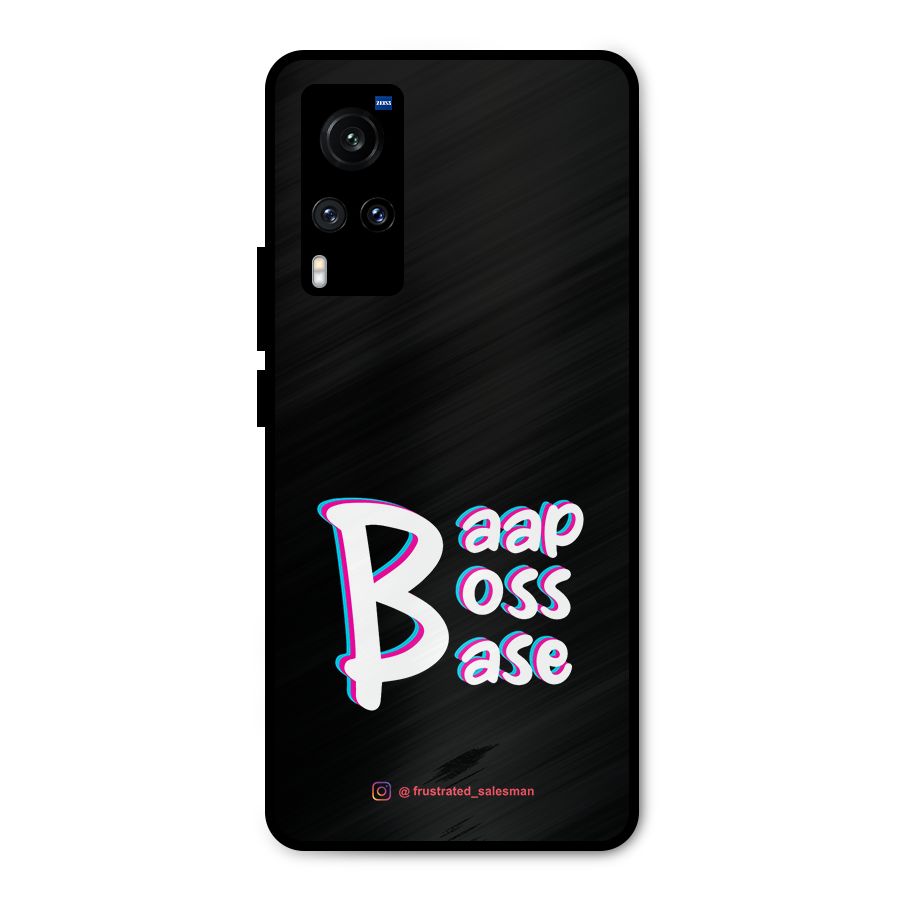 Baap Boss Base Black Metal Back Case for Vivo X60