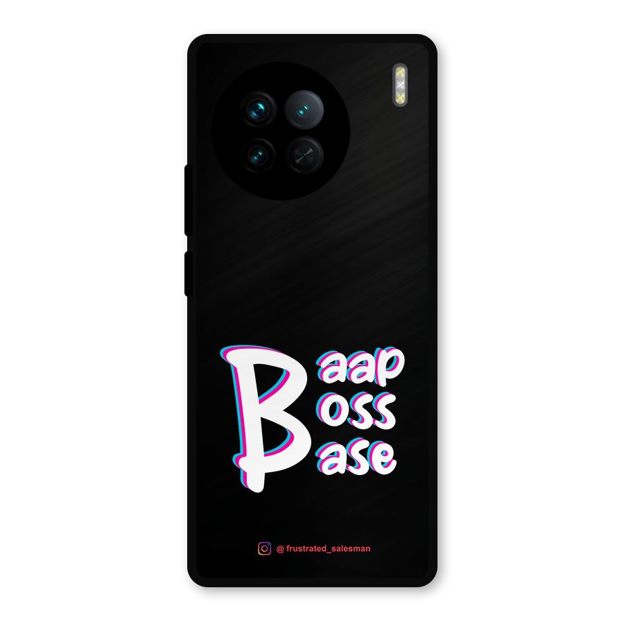 Baap Boss Base Black Metal Back Case for Vivo X90