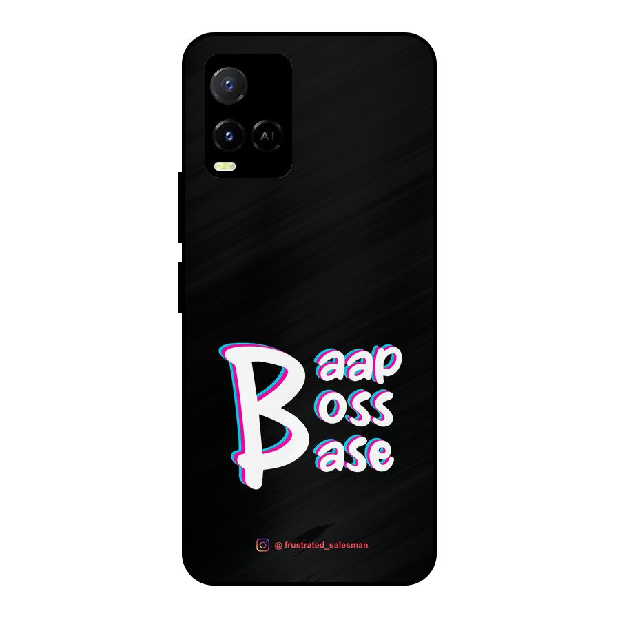Baap Boss Base Black Metal Back Case for Vivo Y21