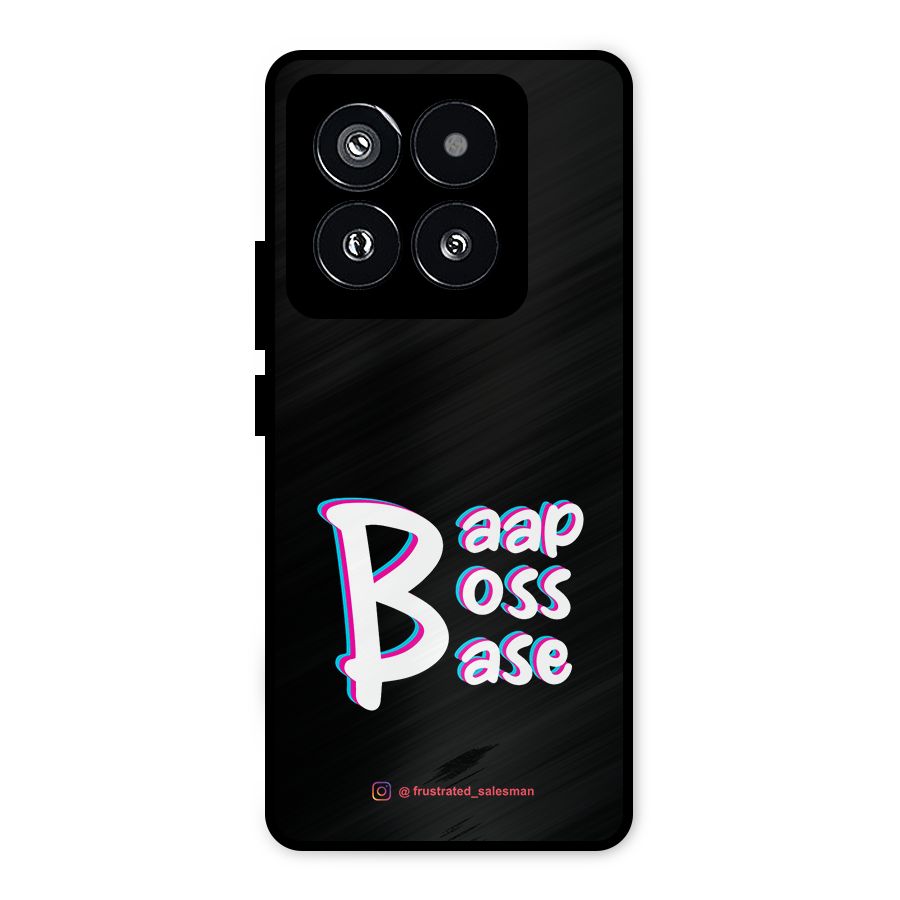 Baap Boss Base Black Metal Back Case for Xiaomi 14 Pro