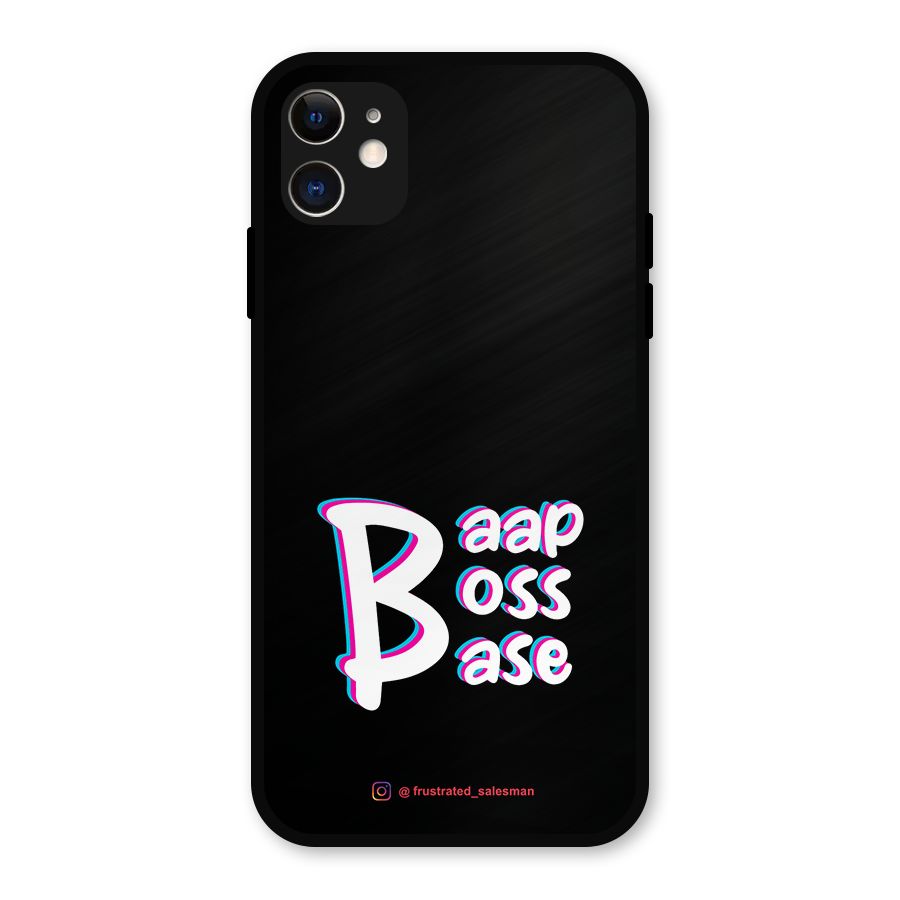 Baap Boss Base Black Metal Back Case for iPhone 11
