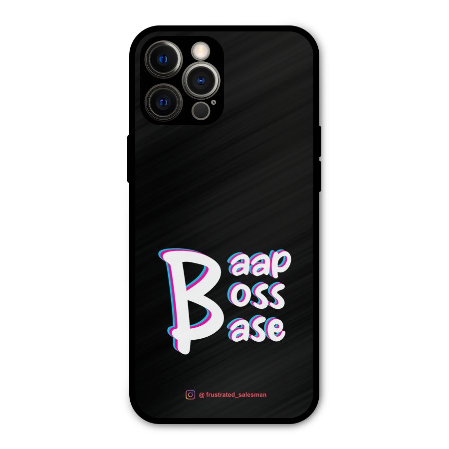 Baap Boss Base Black Metal Back Case for iPhone 12 Pro Max