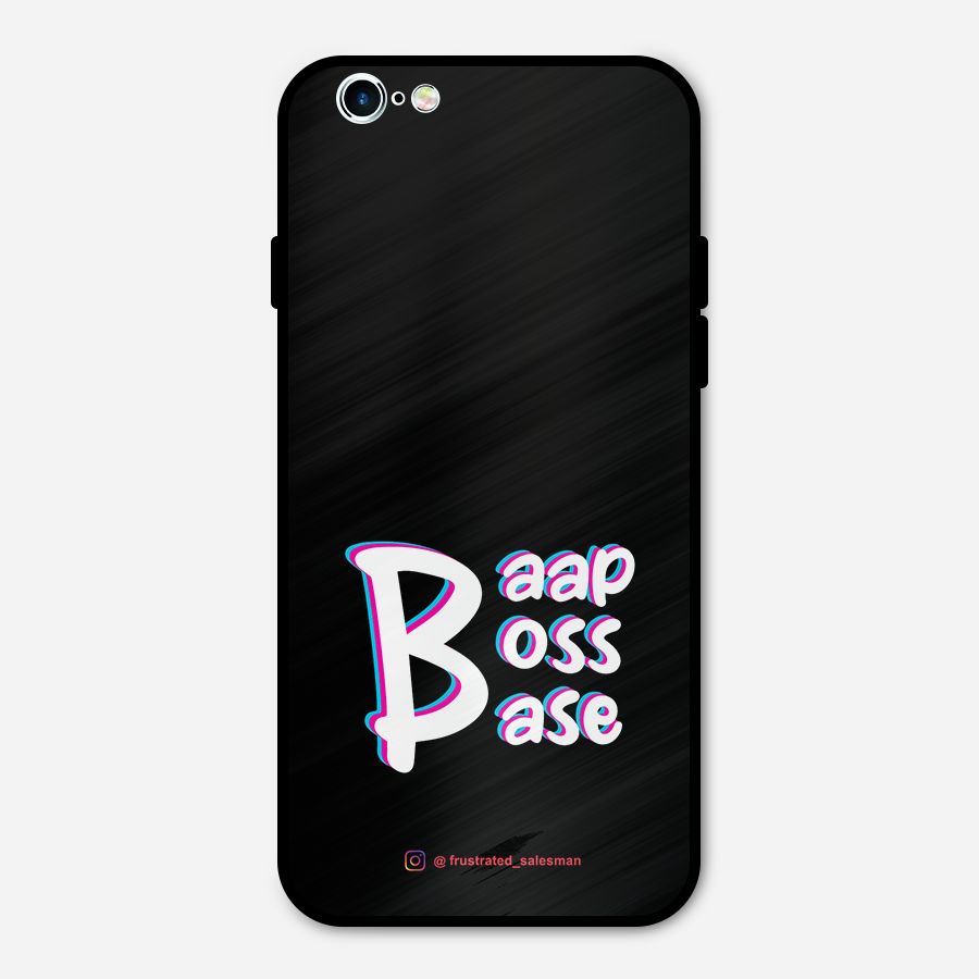Baap Boss Base Black Metal Back Case for iPhone 6 6s