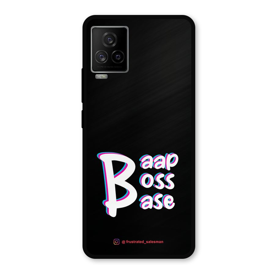 Baap Boss Base Black Metal Back Case for iQOO 7 Legend 5G