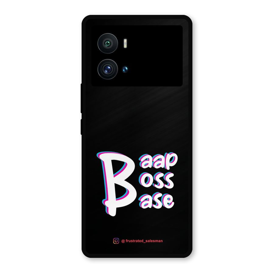 Baap Boss Base Black Metal Back Case for iQOO 9 Pro