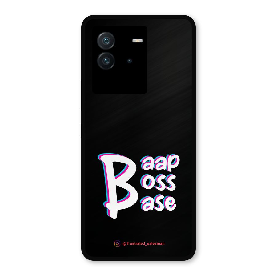 Baap Boss Base Black Metal Back Case for iQOO Neo 6 5G