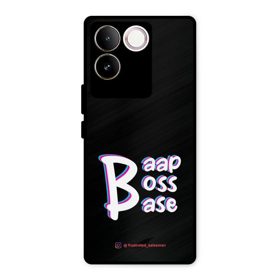 Baap Boss Base Black Metal Back Case for iQOO Z7 Pro
