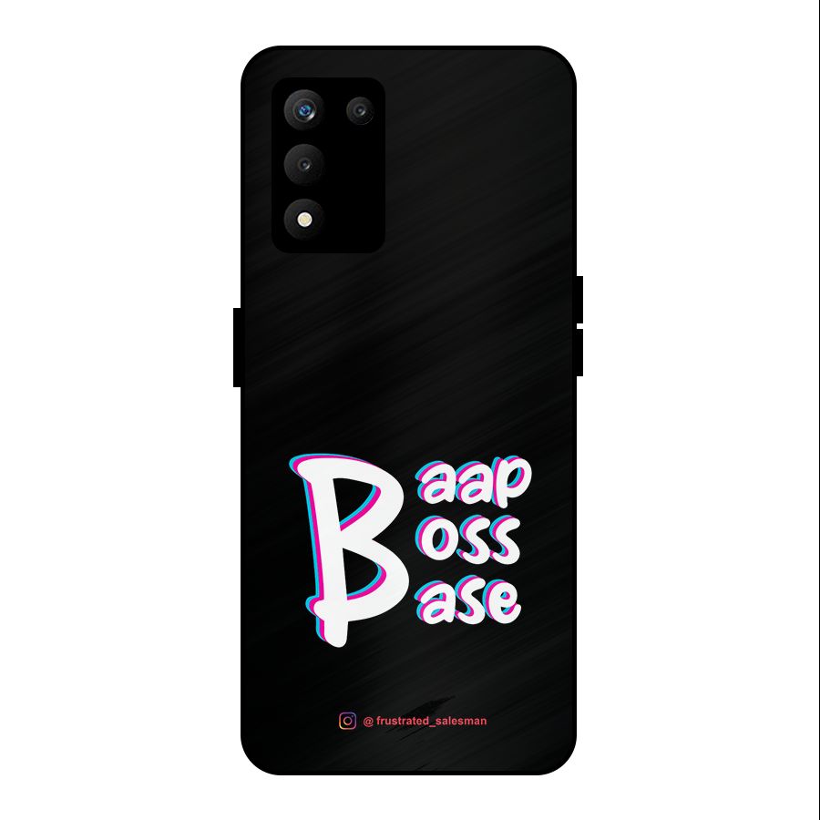 Baap Boss Base Black Metal Back Case for realme 9 5G SE