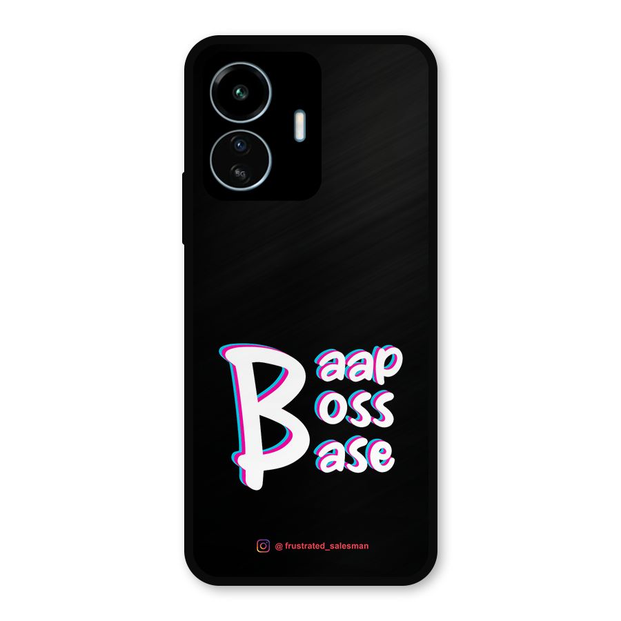 Baap Boss Base Black Metal Back Case for vivo iQOO Z6 Lite 5G