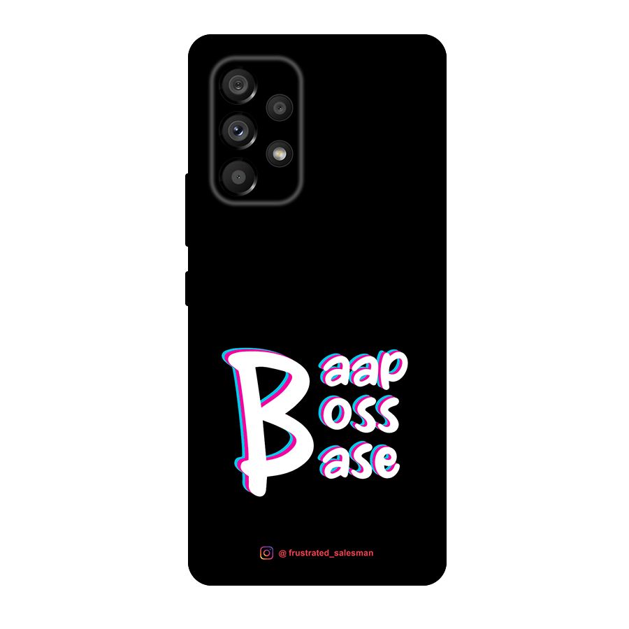 Baap Boss Base Black Original Polycarbonate Back Case for Galaxy A53 5G
