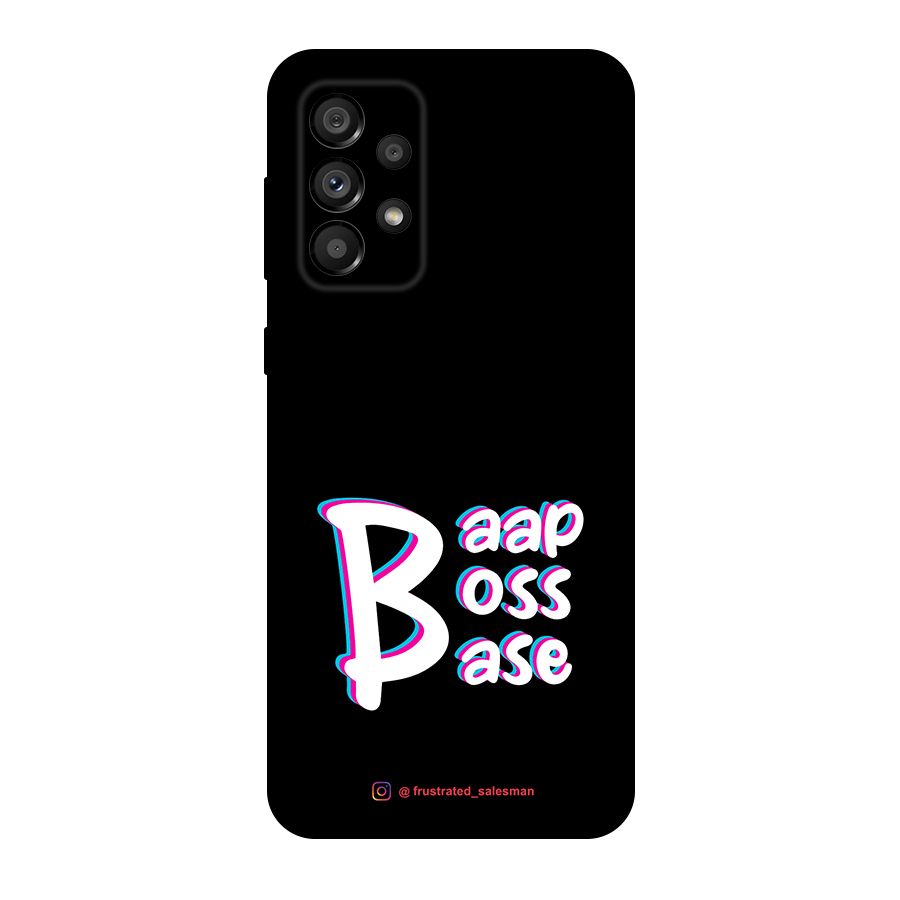 Baap Boss Base Black Original Polycarbonate Back Case for Galaxy A73 5G
