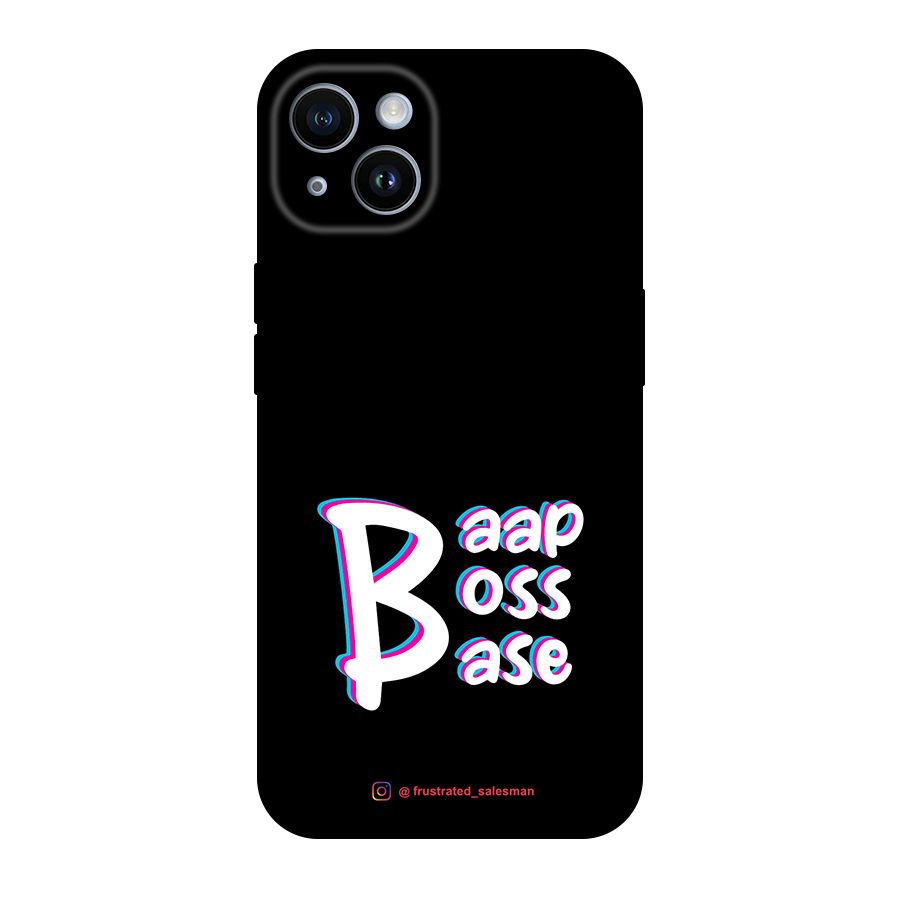 Baap Boss Base Black Original Polycarbonate Back Case for iPhone 14