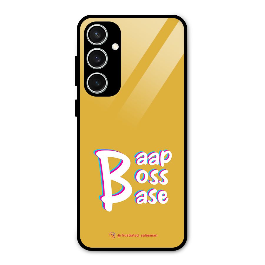 Baap Boss Base Mustard Yellow Glass Back Case for Galaxy S23 FE
