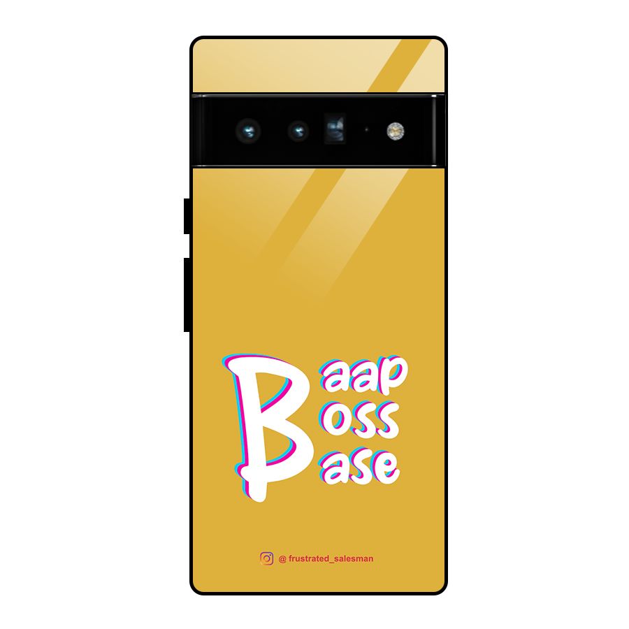 Baap Boss Base Mustard Yellow Glass Back Case for Google Pixel 6 Pro