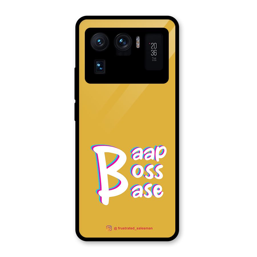 Baap Boss Base Mustard Yellow Glass Back Case for Mi 11 Ultra