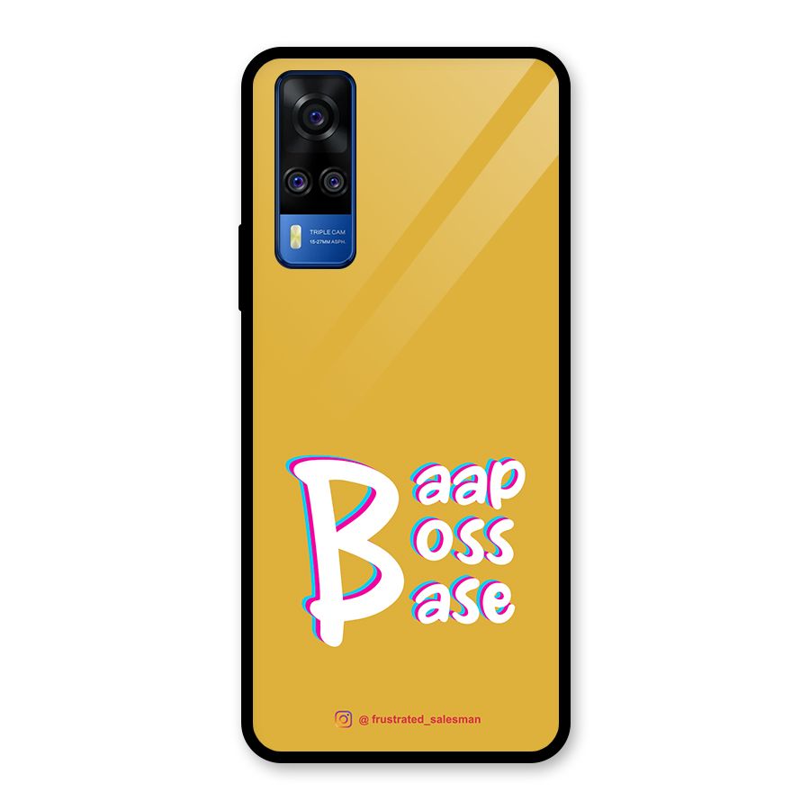 Baap Boss Base Mustard Yellow Glass Back Case for Vivo Y31