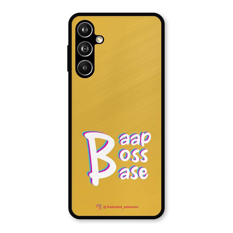 Baap Boss Base Mustard Yellow Metal Back Case for Galaxy F54