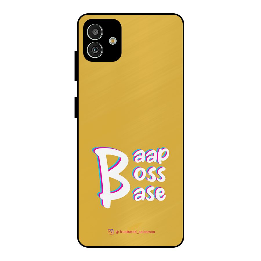 Baap Boss Base Mustard Yellow Metal Back Case for Galaxy M13 5G