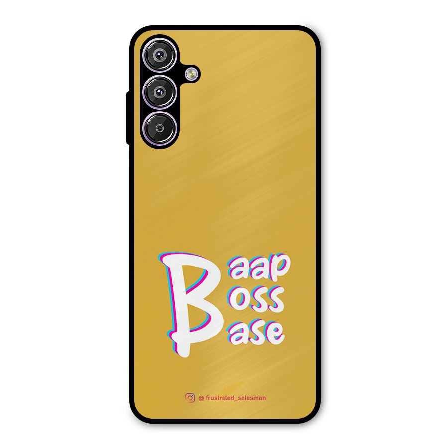 Baap Boss Base Mustard Yellow Metal Back Case for Galaxy M15