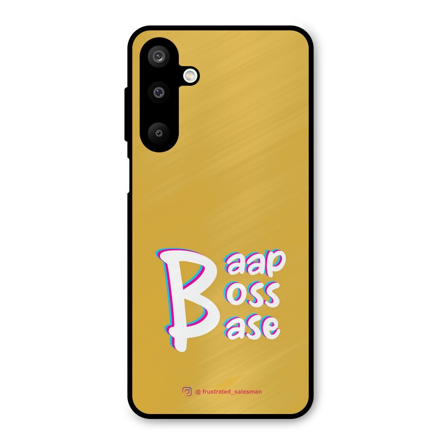 Baap Boss Base Mustard Yellow Metal Back Case for Galaxy M16