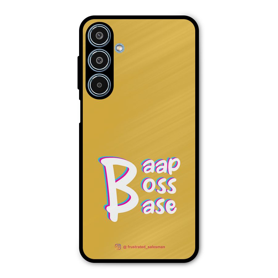 Baap Boss Base Mustard Yellow Metal Back Case for Galaxy M35