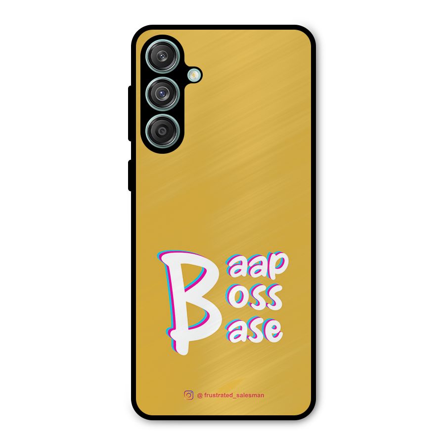 Baap Boss Base Mustard Yellow Metal Back Case for Galaxy M55 5G
