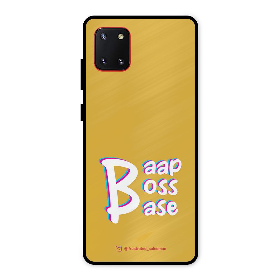 Baap Boss Base Mustard Yellow Metal Back Case for Galaxy Note 10 Lite