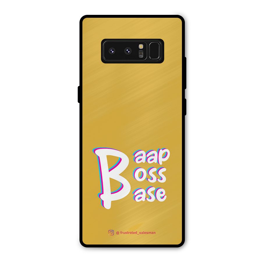 Baap Boss Base Mustard Yellow Metal Back Case for Galaxy Note 8