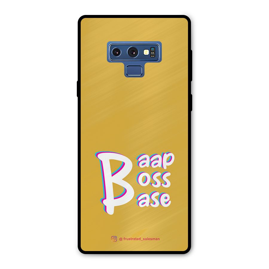 Baap Boss Base Mustard Yellow Metal Back Case for Galaxy Note 9