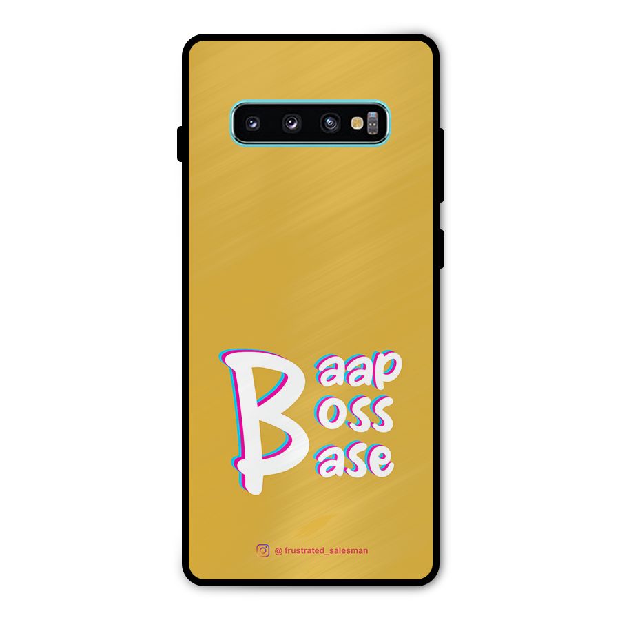 Baap Boss Base Mustard Yellow Metal Back Case for Galaxy S10 Plus