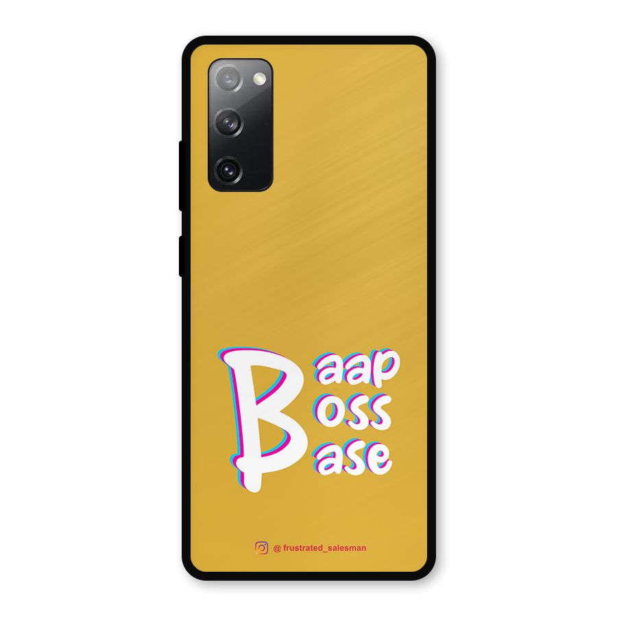 Baap Boss Base Mustard Yellow Metal Back Case for Galaxy S20 FE 5G