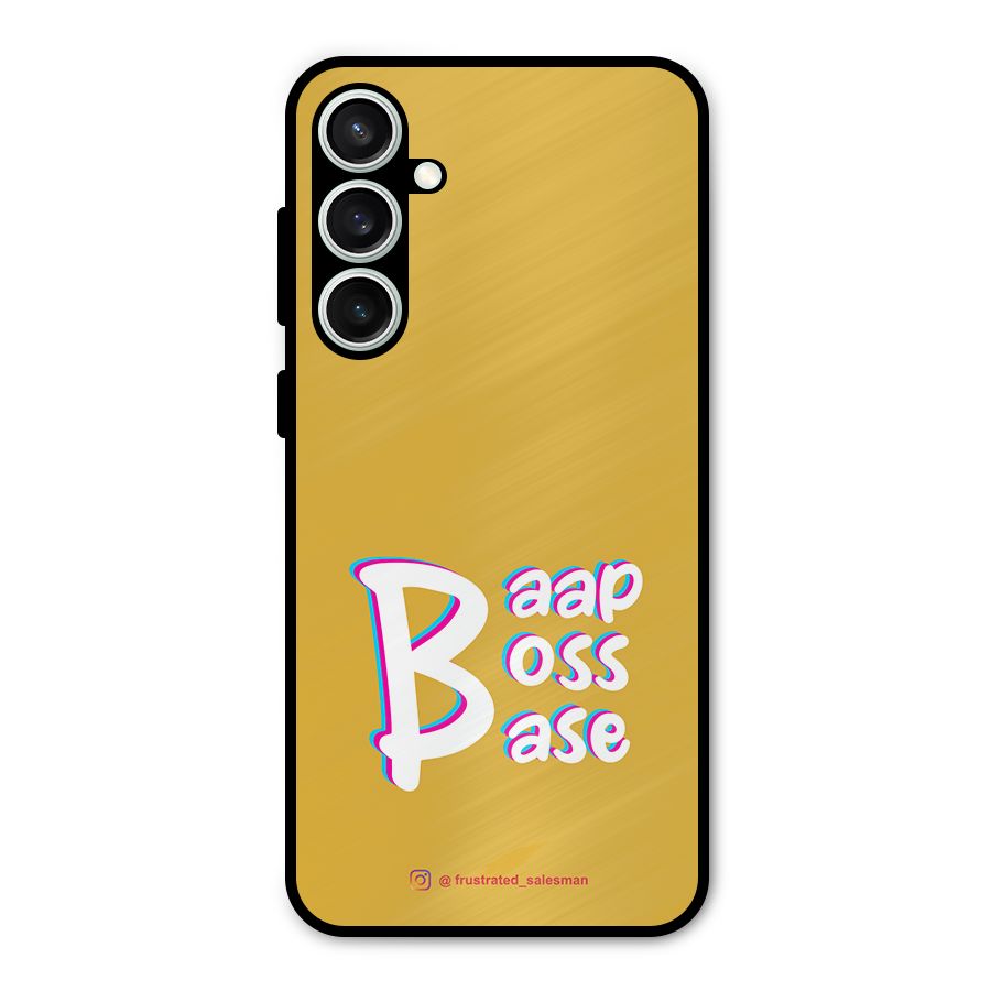Baap Boss Base Mustard Yellow Metal Back Case for Galaxy S23 FE