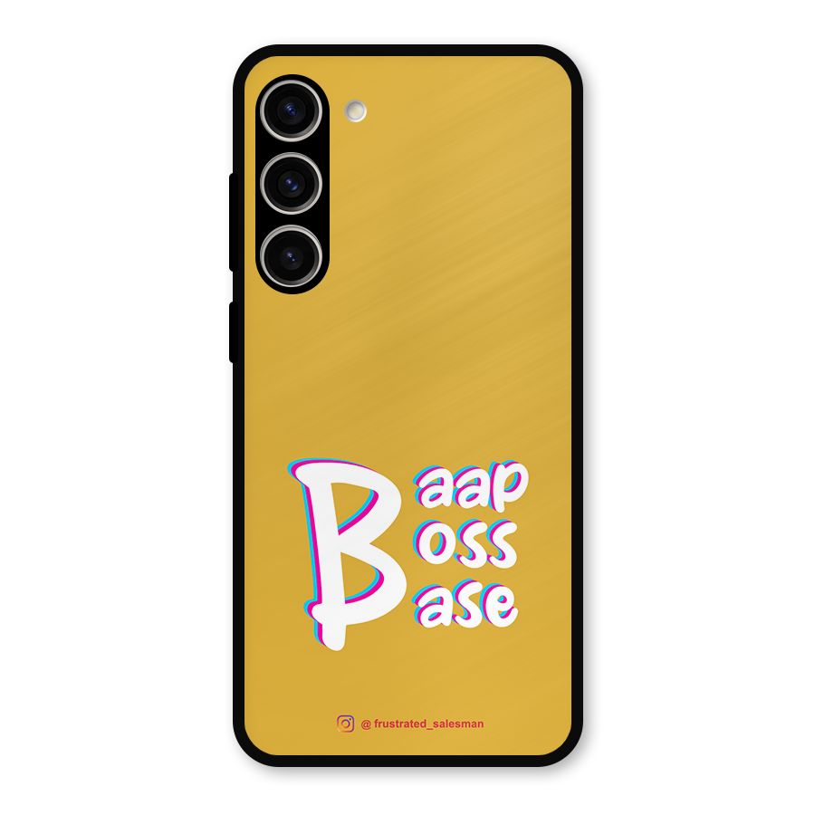 Baap Boss Base Mustard Yellow Metal Back Case for Galaxy S23 Plus