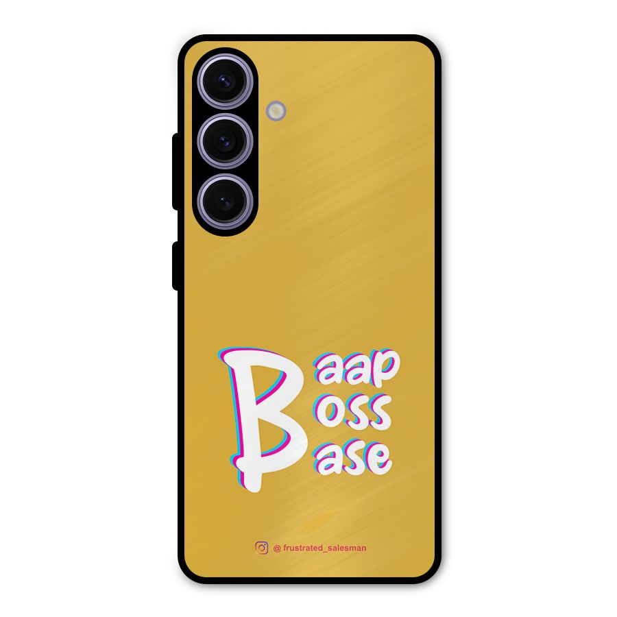 Baap Boss Base Mustard Yellow Metal Back Case for Galaxy S24