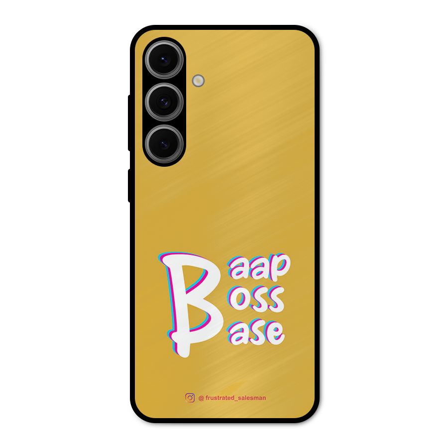 Baap Boss Base Mustard Yellow Metal Back Case for Galaxy S24 FE