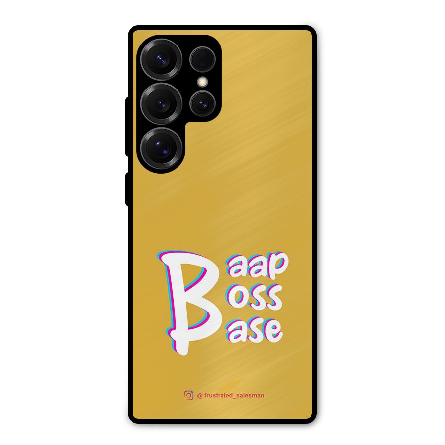 Baap Boss Base Mustard Yellow Metal Back Case for Galaxy S25 Ultra